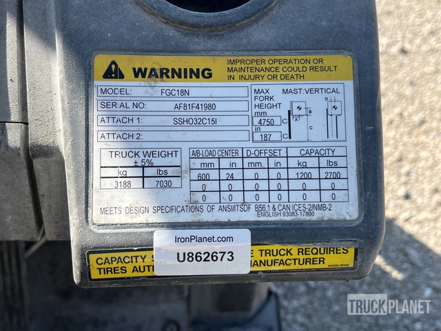 MONTACARGAS 2020 MITSUBISHI FGC18N