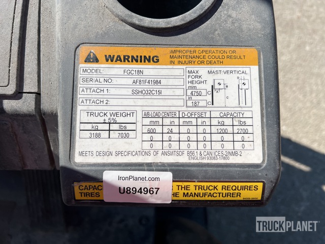 MONTACARGAS 2020 MITSUBISHI FGC18N