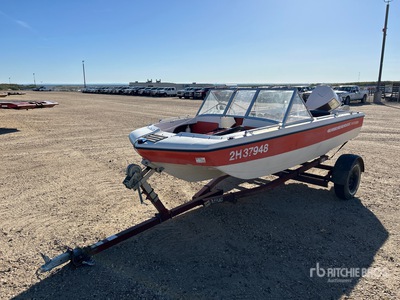 Vanguard 15 ft Fishing Boat w/1979 Calkins Trailer