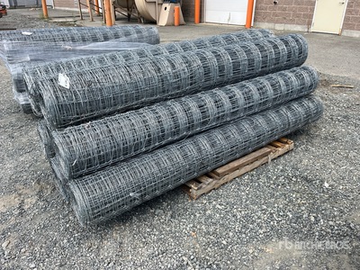 Quantity of (7) 250 ft x 8 ft Galvanized rolls of Deer Fence Fencing (Unused)