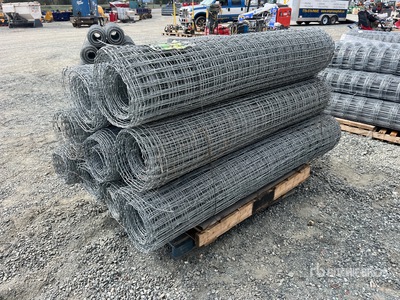 Quantity of (9) 100 ft x 6 ft Galvanized Rolls of Horse Fencing (Unused)