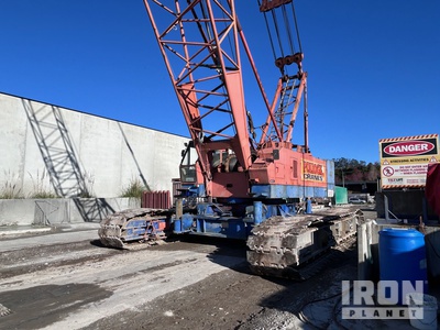 1980 Hitachi KH700-2 150 ton رافعة مجنزرة ذات ذراع مشبكي