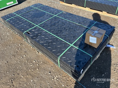 Quantity of (12) SKLP 2400 mm x 1200 mm Polyethylene Sheet Ground Protection Mats (Unused)