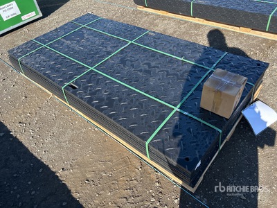 Quantity of (12) SKLP 2400 mm x 1200 mm Polyethylene Sheet Ground Protection Mats (Unused)