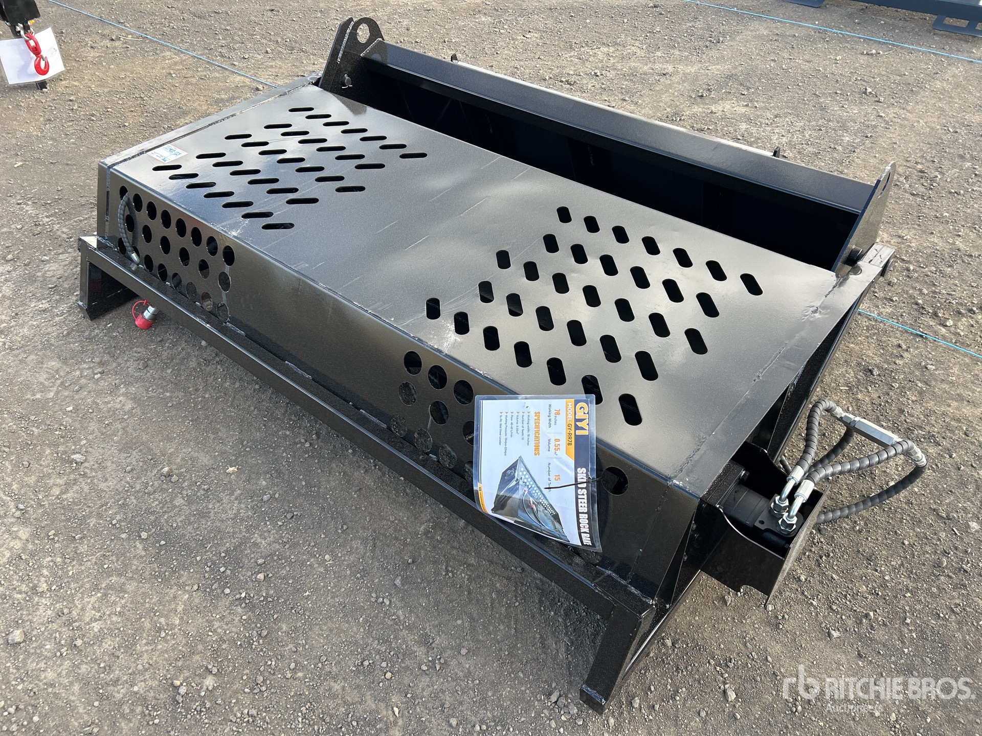 2025 GIYI GY-RR78 1720 mm Skid Steer Rock Rake (Unused)