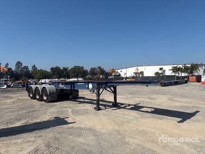 2014 Krueger 12.2 m Tri/A Retractable Remolque Portacontenedores