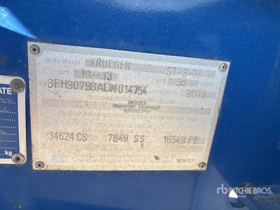 2013 Krueger 12.2 m Tri/A Remolque Portacontenedores