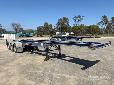 2014 Krueger 12.2 m Tri/A Retractable Remolque Portacontenedores