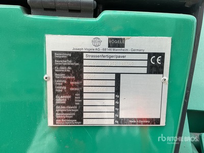 2014 Vogele Super S1800-2 Track Asphalt Paver