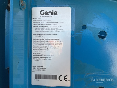 2007 Genie S-45 4WD Diesel Telescopic Boom Lift