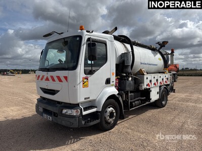 2005 Rivard Cleanfos 16T on 2005 Renault Midlum 220 dCi 4x2 Camion pelleteuse sous vide (Inoperable)
