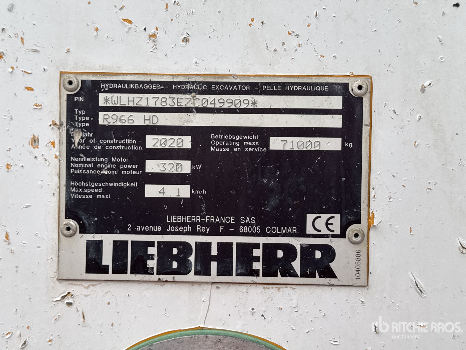 2020 Liebherr R966UHD Pelle Sur Chenilles Tracked Excavator
