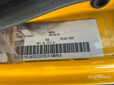 2013 International 4300 4x2 شاحنة قلابة /محور واحد