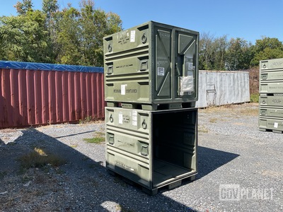 (2) Plastics Research Palcon Pallet Containers