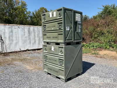 (2) Plastics Research Palcon Pallet Containers