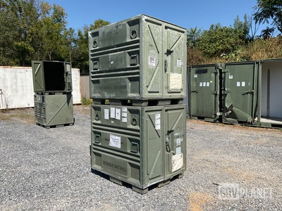 (2) Plastics Research Palcon Pallet Containers