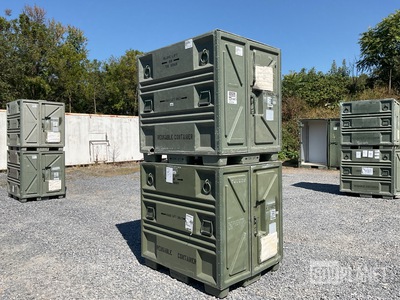 (2) Plastics Research Palcon Pallet Containers