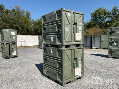 (2) Plastics Research 102440-101 Pallet Containers