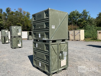 (2) Plastics Research Palcon Pallet Containers