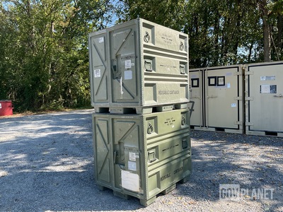 (2) Plastics Research Palcon Pallet Containers
