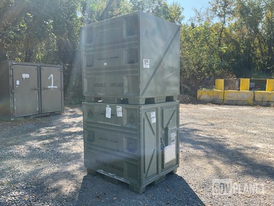 (2) Plastics Research 102440-101 Pallet Containers