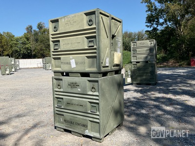 (2) Plastics Research 102440-101 Pallet Containers
