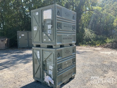 (2) Plastics Research 102440-101 Pallet Containers