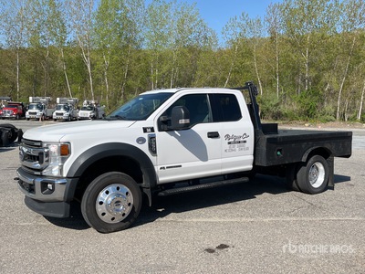 2021 Ford F-550 XLT 4x2 Extended Cab Flatbed Truck (Inoperable)