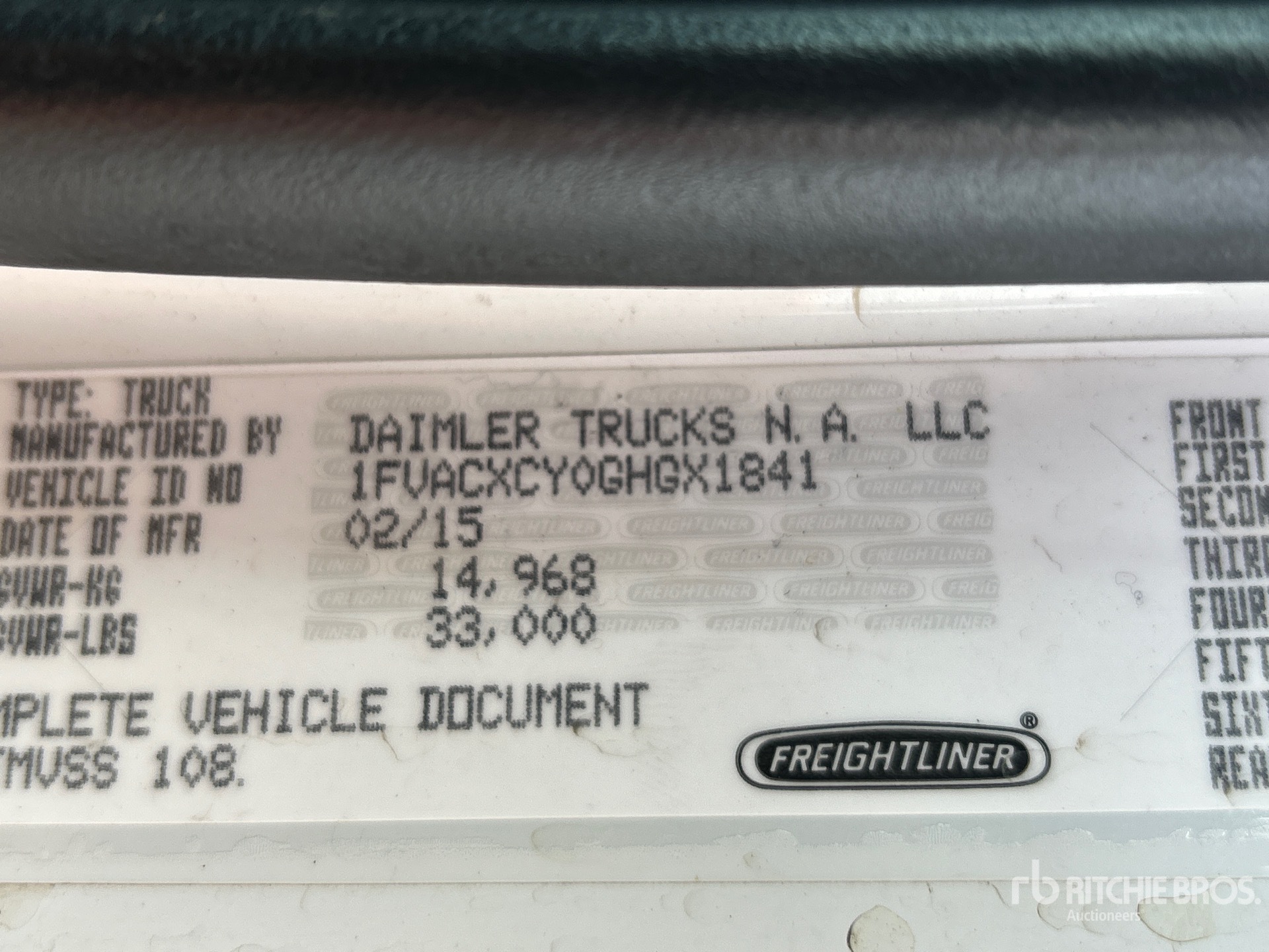 2016 Freightliner M2 106 4x2 Service Truck