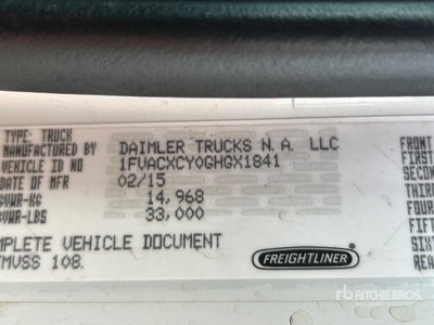 2016 Freightliner M2 106 4x2 Service Truck