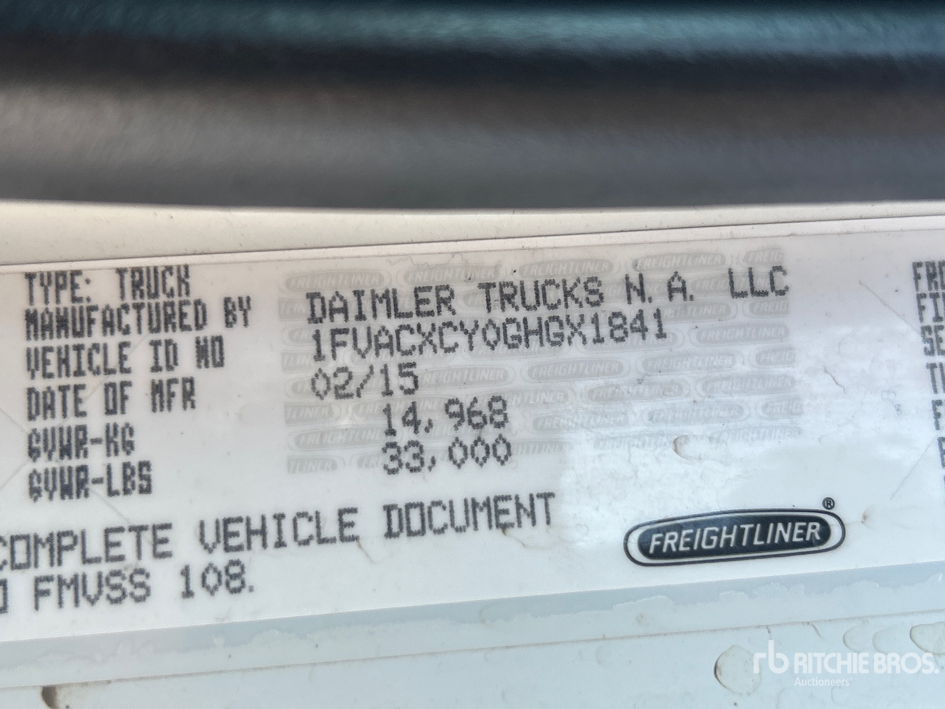 2016 Freightliner M2 106 4x2 Camion de servicios