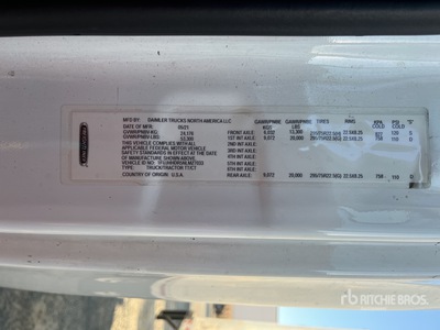 2022 Freightliner Cascadia 126 6x4 T/A Sleeper Truck Tractor