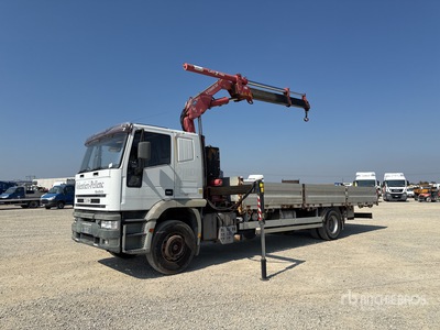 2000 Amco Veba V17000/2S 7400 kg on 2000 Iveco Eurotech 440E34 4x2 Camion à plate-forme avec grue