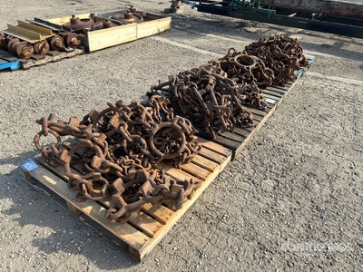 Quantity of (4) Pallets of Skidder Chains Varios. Industrial