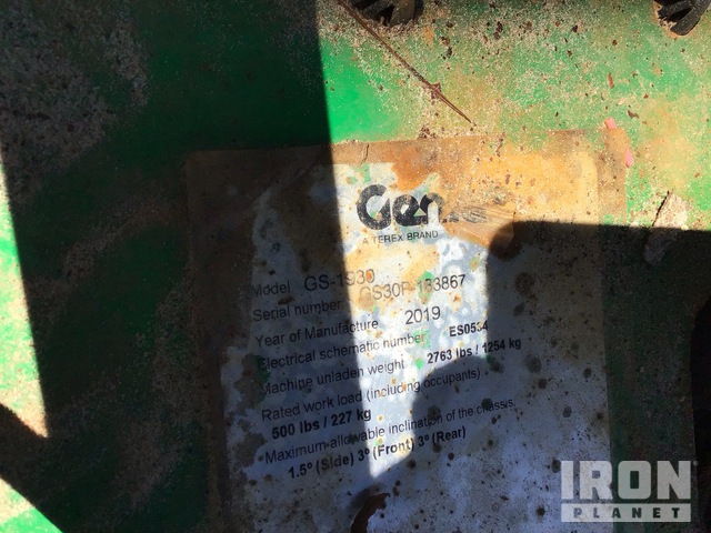 ELEVADOR TIJERA 2019 GENIE GS1930