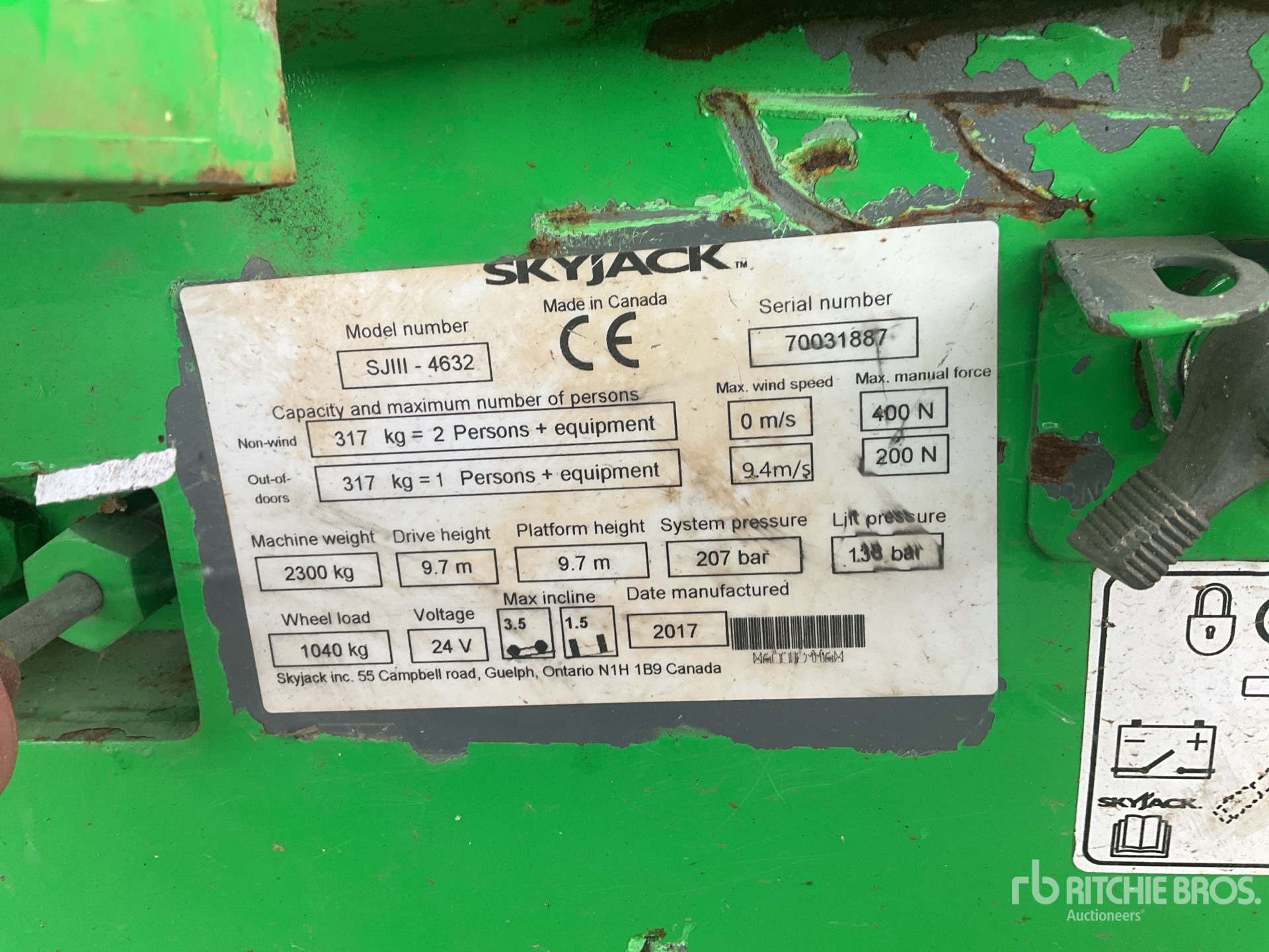 2017 Skyjack SJll4632 Scissor Lift
