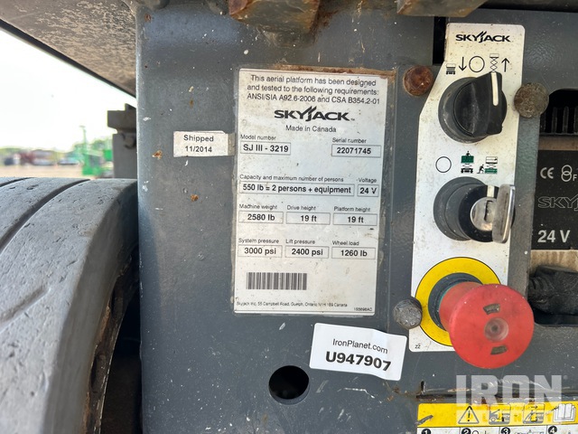 ELEVADOR TIJERA 2015 SKYJACK SJIII3219