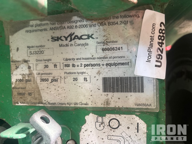 ELEVADOR TIJERA 2016 SKYJACK SJIII3220