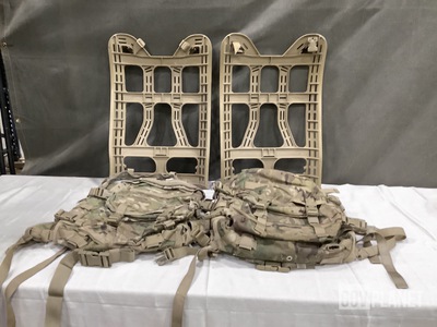 (24) Assault Packs, (25) MOLLE Pack Frames & Assorted Items