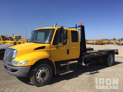 2008 International 4300 LP 4x2 Extended Cab Flatbed Truck