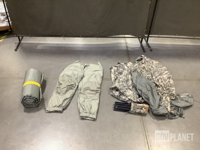 (2) ICS Combat Shelters, (4) Self-Inflating Sleeping Bags & Assorted Items