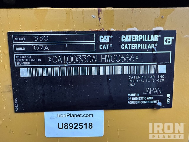 EXCAVADORA 2019 CATERPILLAR 330