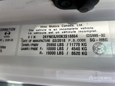 2019 Hino 268 Camion fourgon