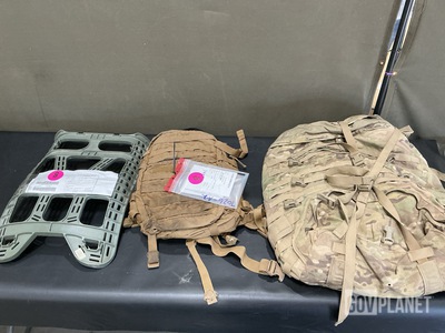 (57) Frames, (2) Assault Packs, (5) Field Packs & Assorted Items