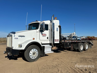 2004 Kenworth T800B 6x4 Sleeper Flatbed Truck