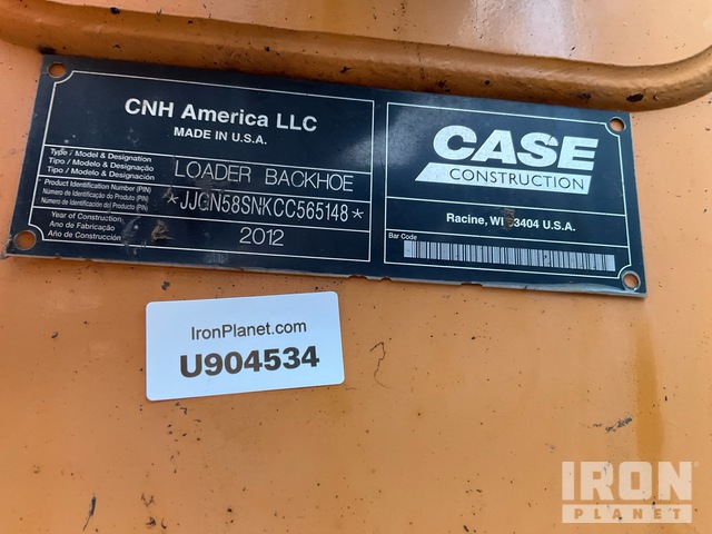 RETROEXCAVADORA 2012 CASE 580SN