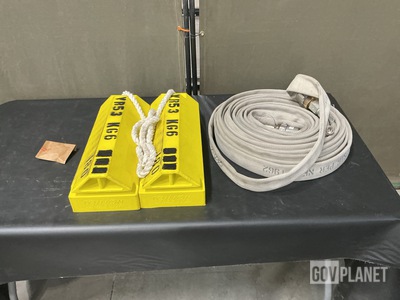 (1) Hose, (2) Clamp Assemblies, (2) Wheel-Track Chocks & Assorted Items