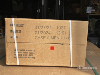 1 PALLET 48 CASES OF MILITARY MRES MEALS READY TO EAT