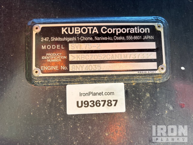 MINI CARGADOR SOBRE ORUGAS 2023 KUBOTA SVL752HFWC