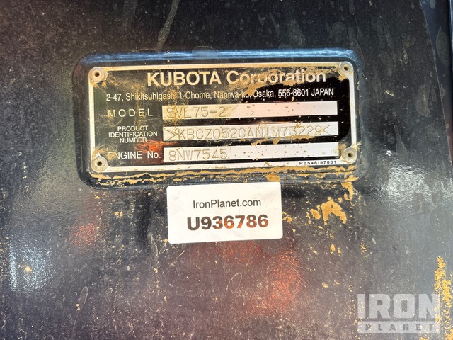 MINI CARGADOR SOBRE ORUGAS 2023 KUBOTA SVL752HFWC